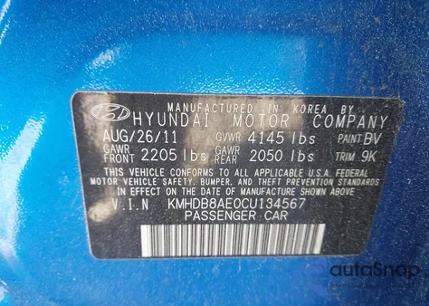 2012 Hyundai Elantra Touring Gls from USA, damaged, VIN KMHDB8AE0CU134567